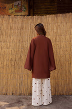 Playful Hearts – Solid Kurta with Printed Trousers