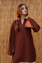 Playful Hearts – Solid Kurta with Printed Trousers