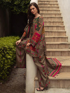 Arzoo – Floral Harmony Digital Printed 3 Piece Dress (Stitched)