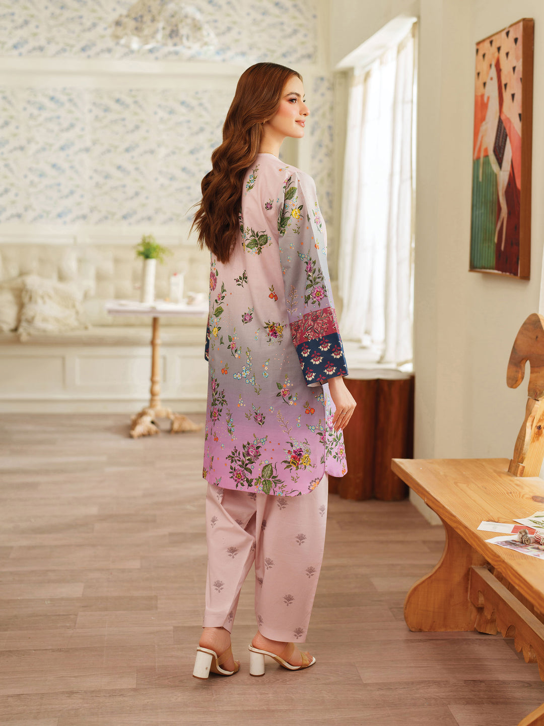 Rose Berry – Digital Printed Co-Ord Set (Stitched)