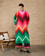 Rang Mehal – Vibrant Chevron Kurta - Trouser