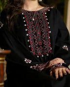 Sindhi Embroidered Long-Length Suit